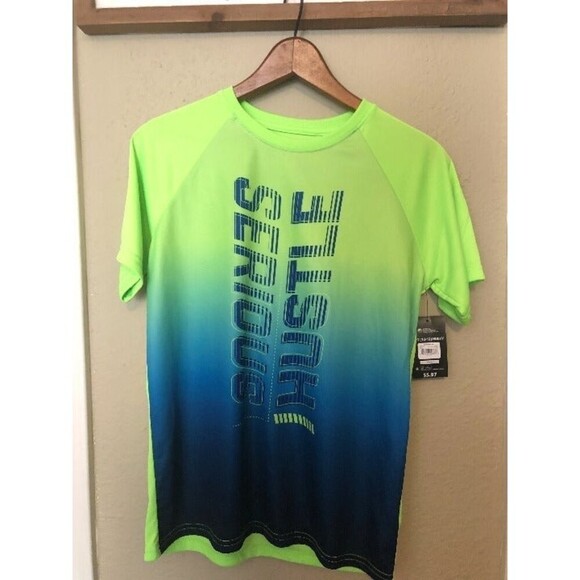 Athletic Works Boys Size Large Husky Graphic Tee Short Sleeve Moisture Wicking - Picture 1 of 3